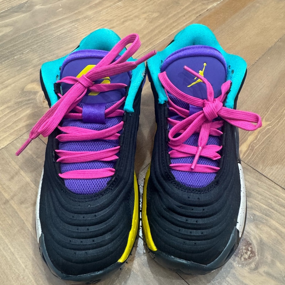 Jordan Kids Sneakers Black Pink Teal